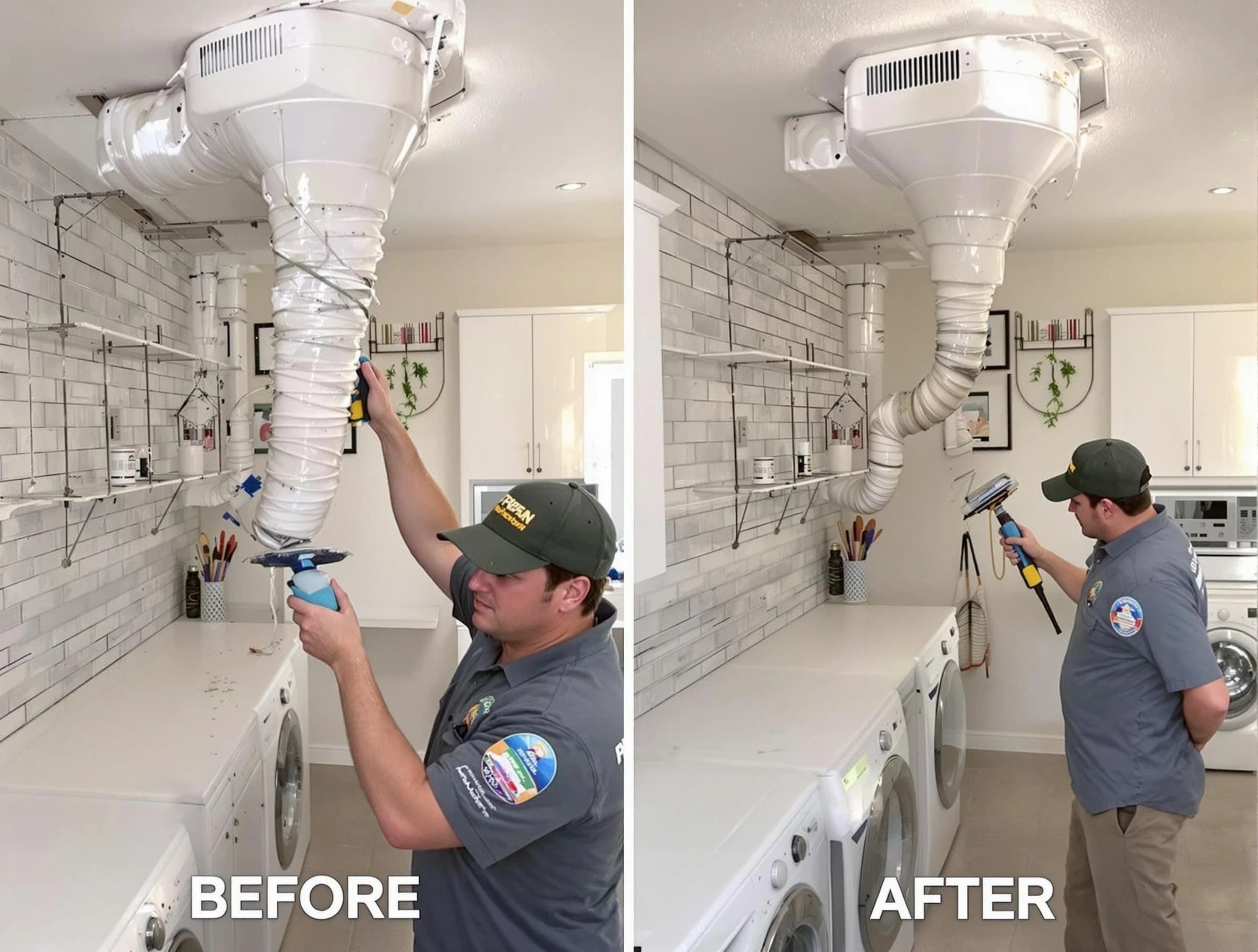 Professional dryer exhaust vent cleaning by Derby Dryer Vent Cleaning in Derby