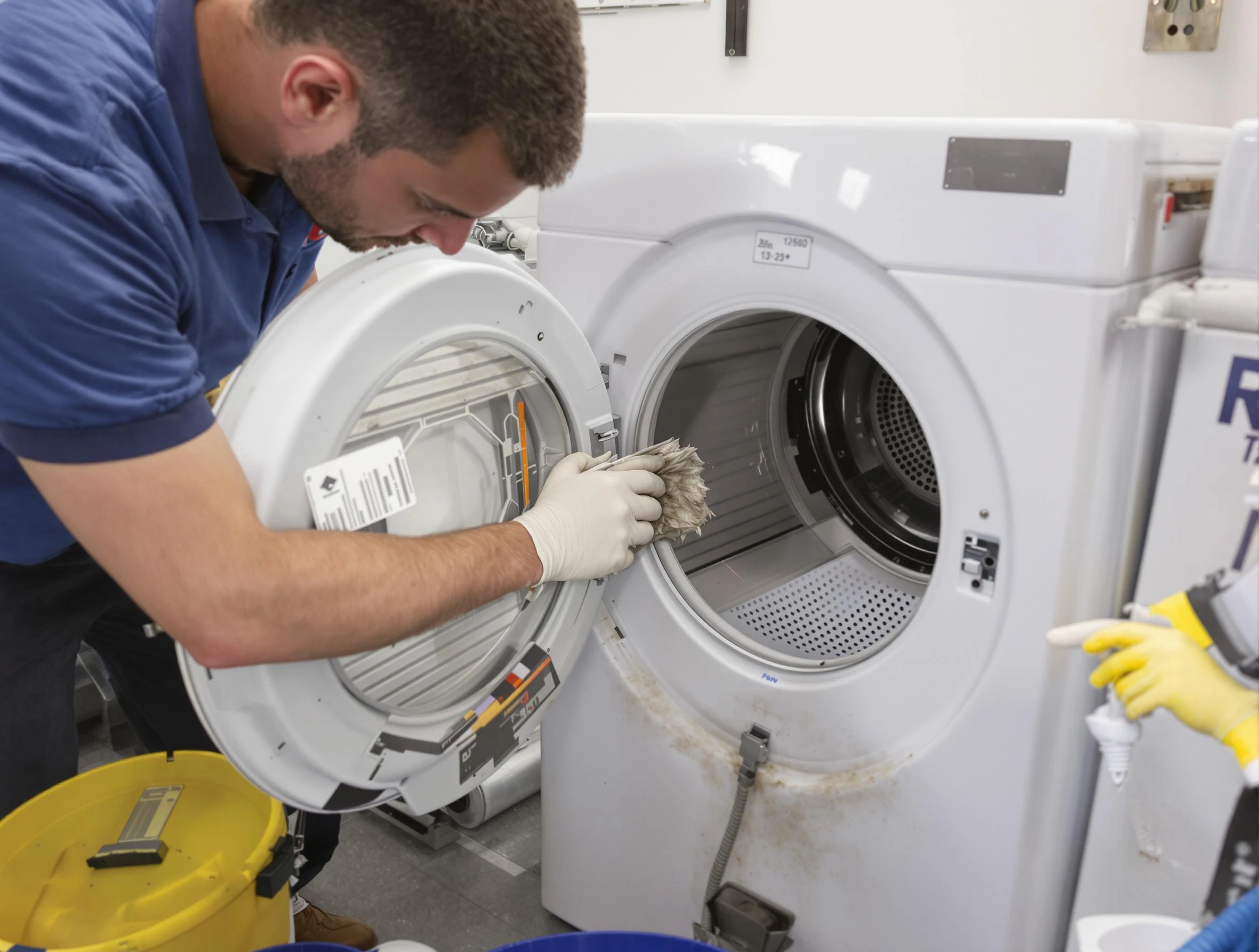 Derby Dryer Vent Cleaning specialist performing detailed lint trap cleaning service in Derby