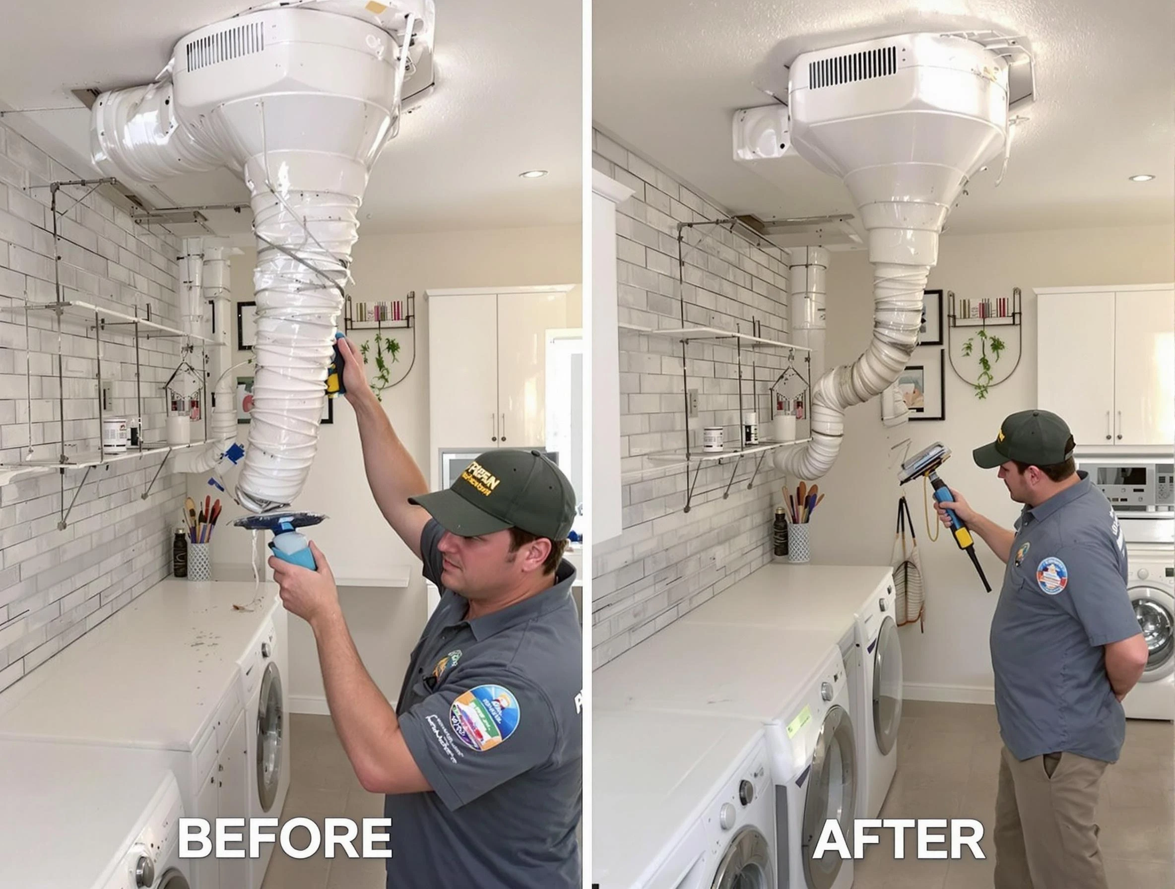 Professional dryer exhaust vent cleaning by Derby Dryer Vent Cleaning in Derby