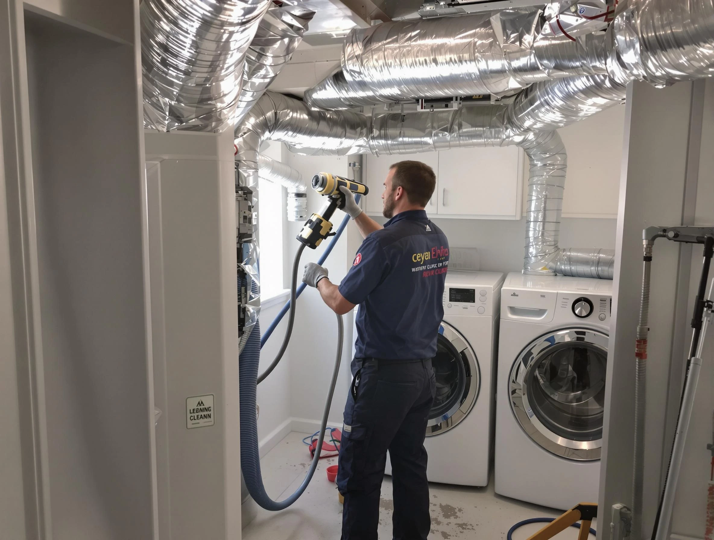 Derby Dryer Vent Cleaning specialist using advanced equipment for thorough duct cleaning in Derby