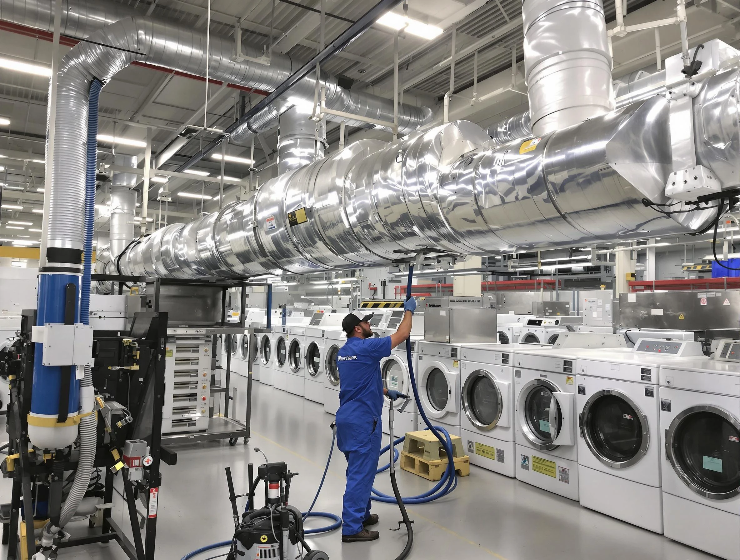 Derby Dryer Vent Cleaning team performing heavy-duty industrial dryer vent cleaning in Derby